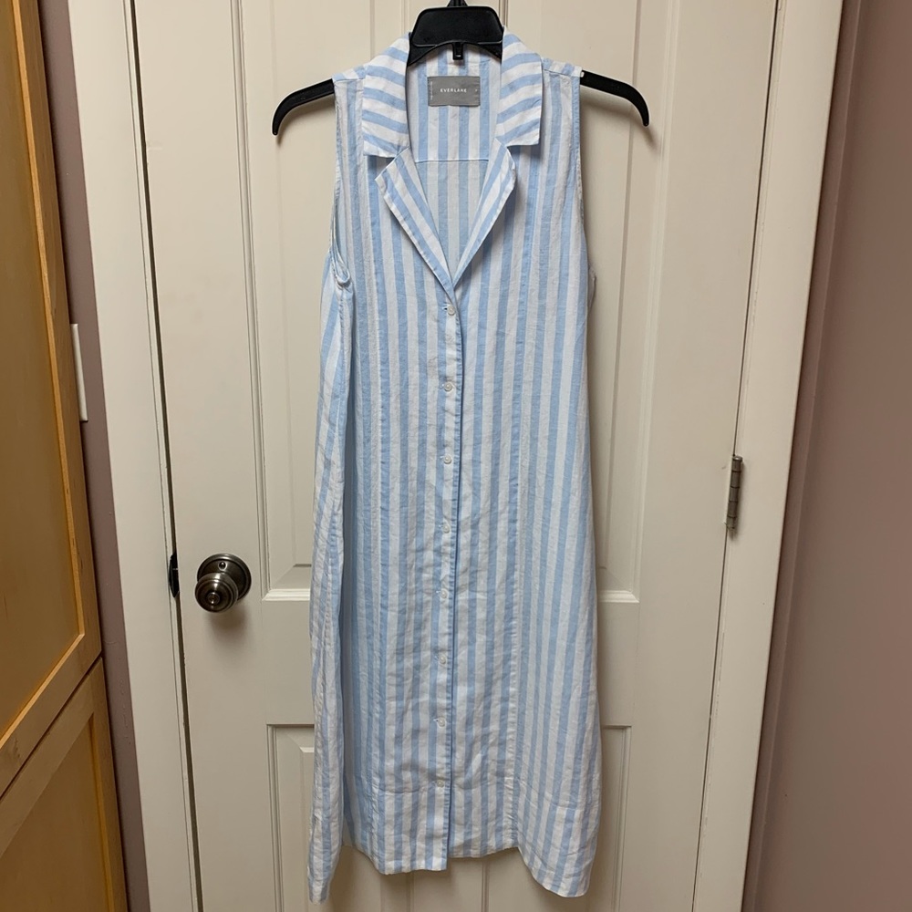 Everlane 100% Linen Size 2 Dress striped